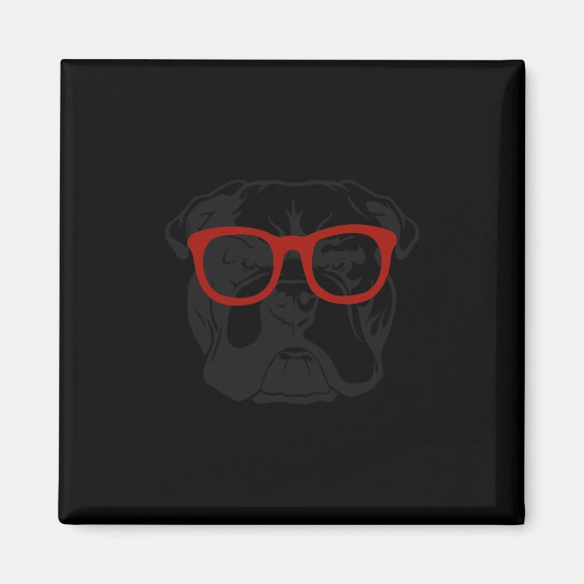 Hund English Bulldog Magnet (Framsidan)