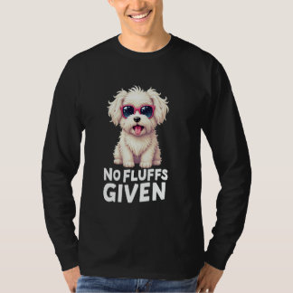 Hund Enthusiast Hund älskare No Fluffs Owner Coton T Shirt