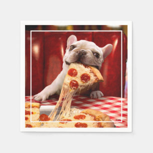 Hund Etering av Pizza-segment Pappersservett
