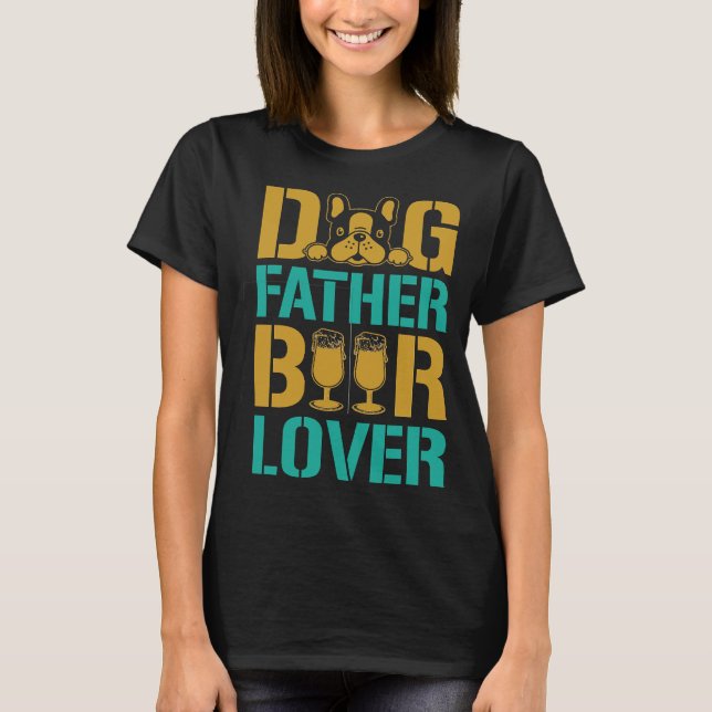 Hund Fader Ölfantast T Shirt (Framsida)