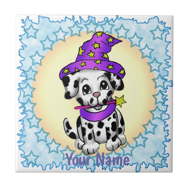 Hund Fairy Wizard Kakelplatta (Framsidan)