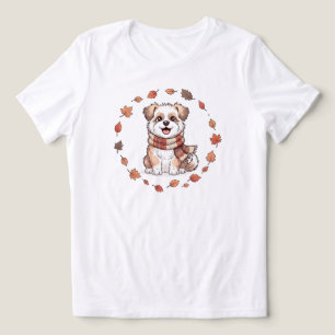 Hund Fall Edition ENDAST VITA T Shirt