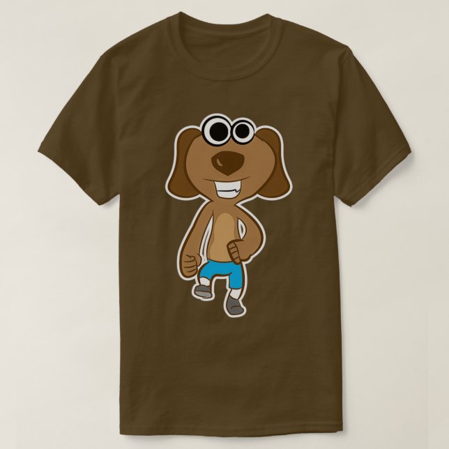 Hund fånig körs t shirt (Design framsida)