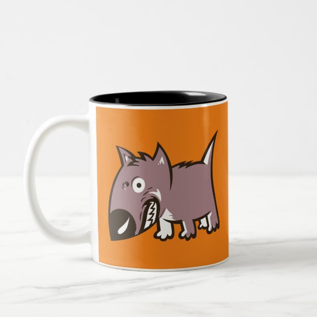 Hund fånig Två-Tonad mugg (Vänster)