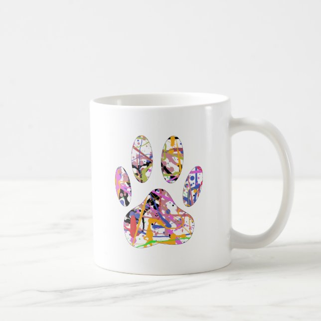 Hund Färgplatta Skriv ut Kaffemugg (Höger)