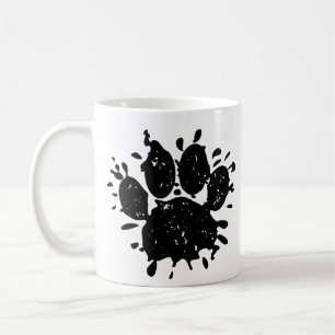 Hund Färgutskrift av tryckt svart färgplatta Kaffemugg