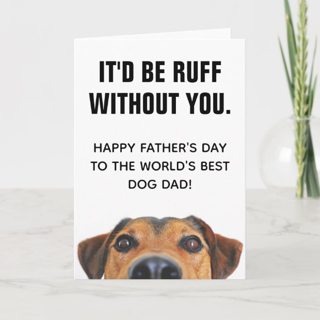 Hund Fars dag-kort Kort (Framsida)