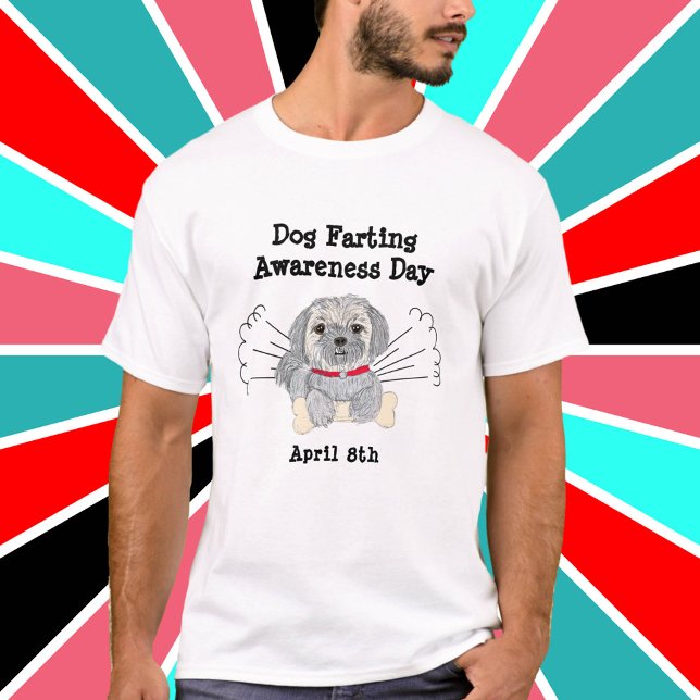 Hund Farting Awareness Day Funny T-Shirt (Skapare uppladdad)