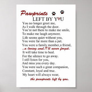 Hund Farwell, för alltid på mitt hjärta Poster
