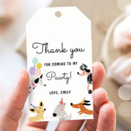 Hund Favoritmärkord Puppy Pawty Modern Animals Bir Presentetikett