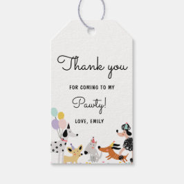 Hund Favoritmärkord Puppy Pawty Modern Animals Bir Presentetikett