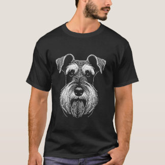 Hund Fingerprint - Schnauzer Pappa Mamma T Shirt
