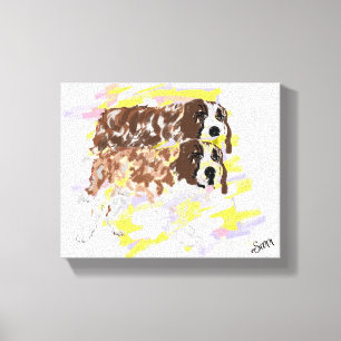 Hund finns i vindens canvastryck