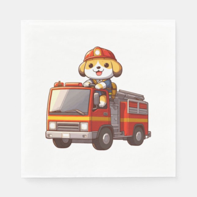 Hund Firefighter Classic T-Shirt (1) Pappersservett (Framsidan)