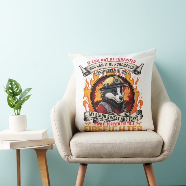 Hund Firefighter Kudde (Stol)