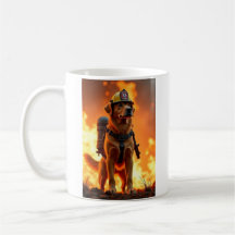 Hund Firefighter Mugg