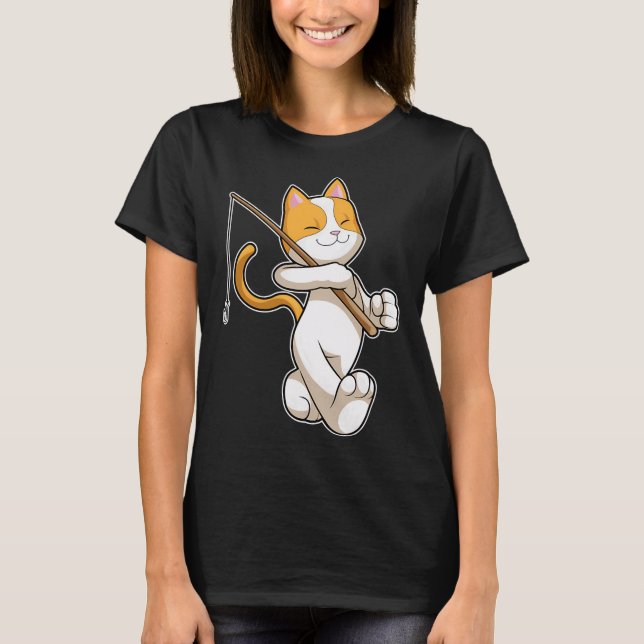 Hund Fiskare Fisk Fiske T Shirt (Framsida)