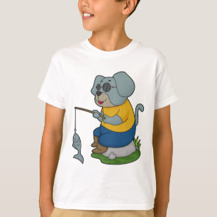 Hund Fiske efter Finshing Rod T Shirt