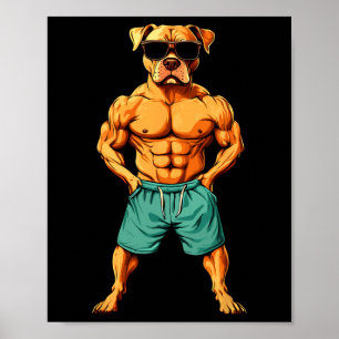 Hund Fitness Bodybuilding Hund Poster