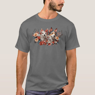 hund Flowers lustiga gåva T Shirt
