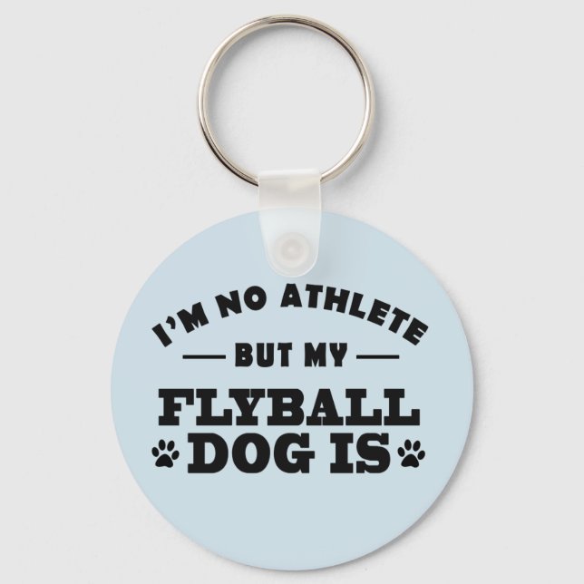 Hund Flyball Keychain Gift Nyckelring (Framsida)