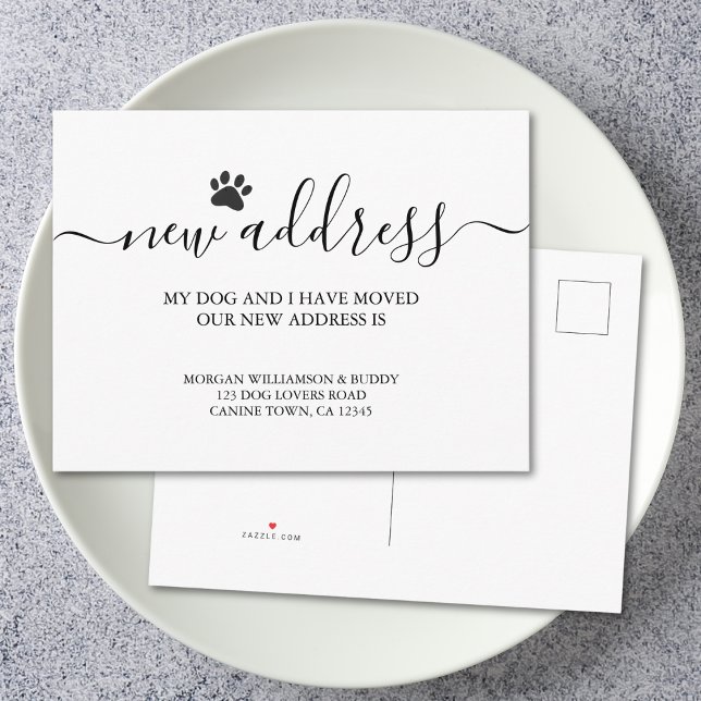Hund Flytta Meddelande Vykort (Skapare uppladdad)