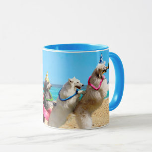 Hund Födelsedagsfest Conga Line Mugg