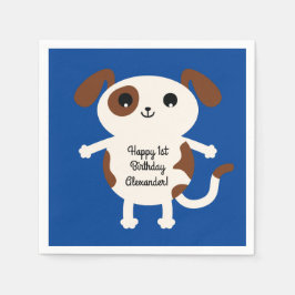 Hund Födelsedagsfest Kids Pappersservett