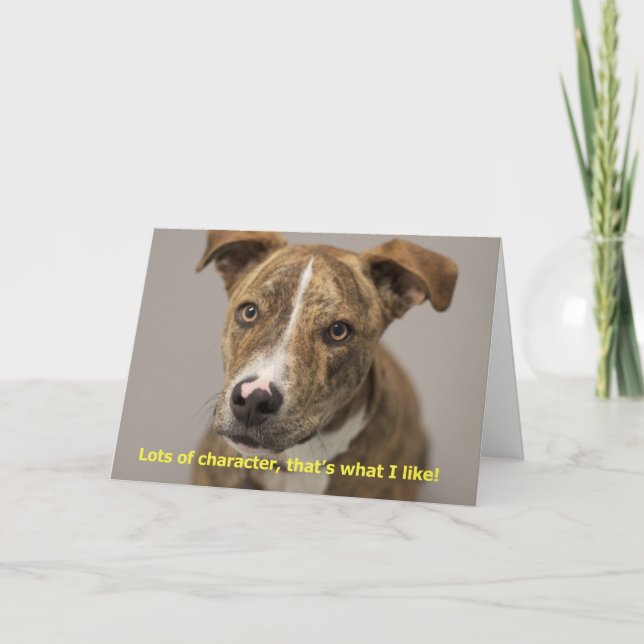 Hund födelsedagskort kort (Framsida)