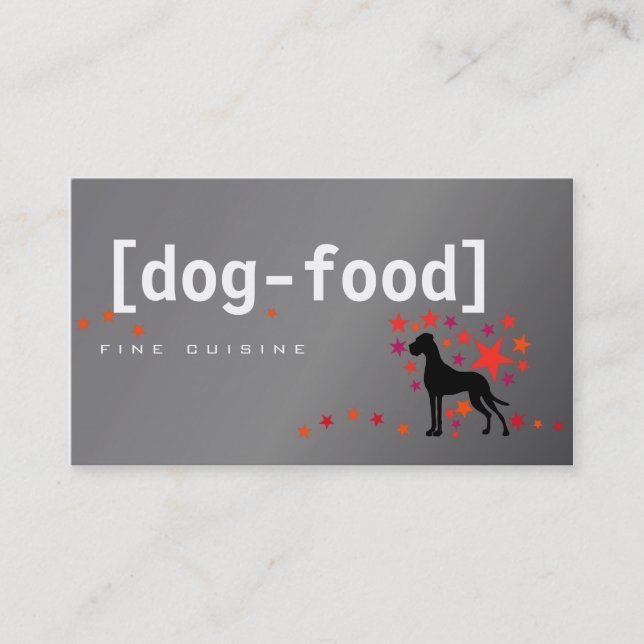 Hund Food Great dane Visitkort (Framsida)