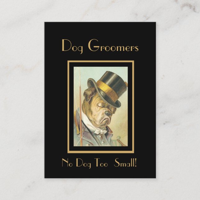 Hund för affärskortets Vintage Visitkort (Framsida)