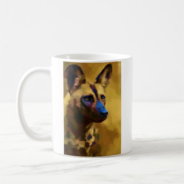 Hund för afrikansk Vild Kaffemugg (Vänster)