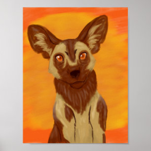 Hund för afrikansk Vild Poster