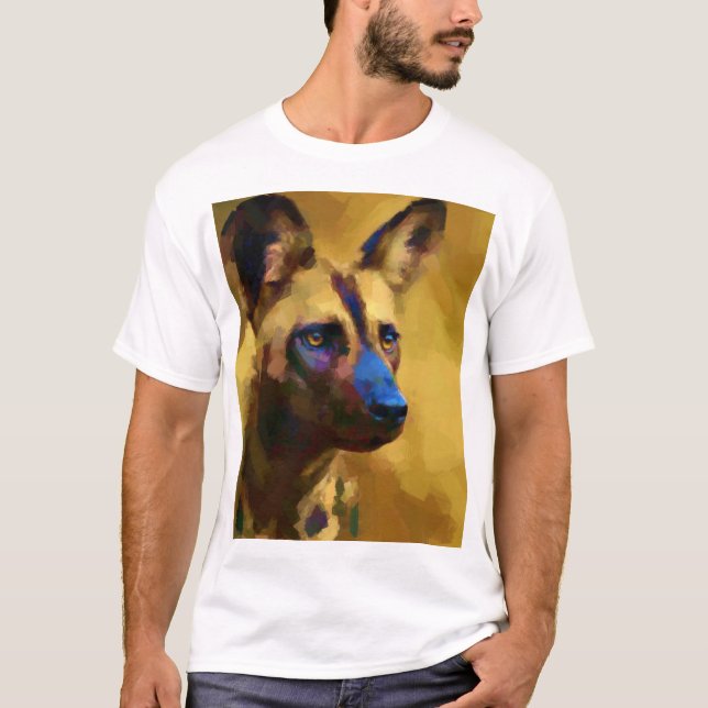 Hund för afrikansk Vild T Shirt (Framsida)