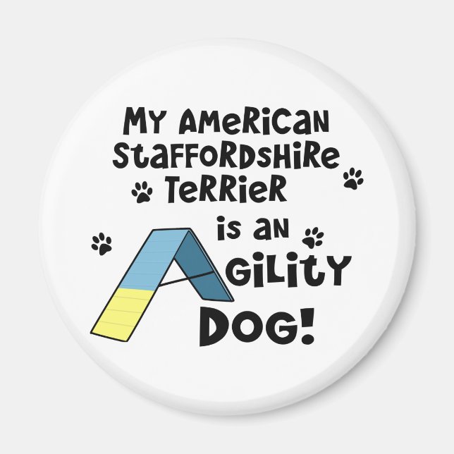 Hund för Agilitet i USA Magnet (Framsidan)