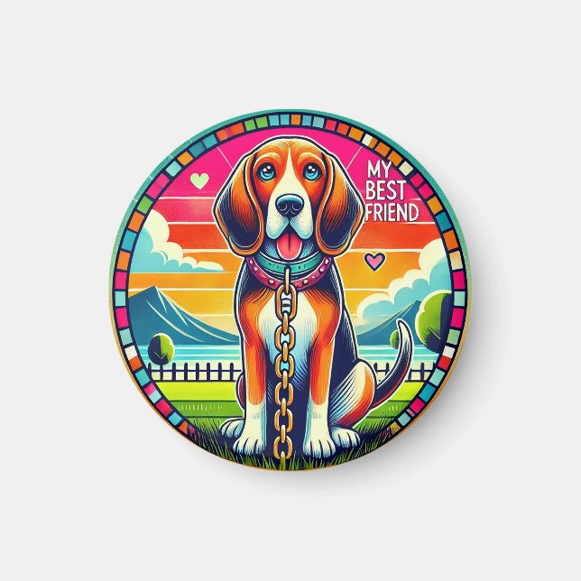 Hund för akut Animerad Magnet (Framsidan)