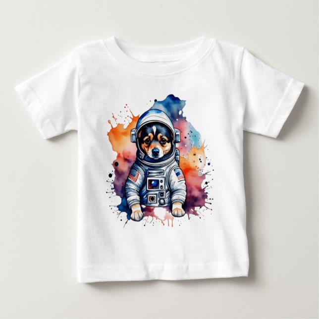 Hund för akut astronaut t shirt (Framsida)