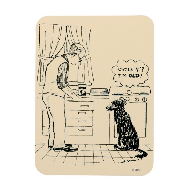 Hund för äldre magnet (Vertikal)