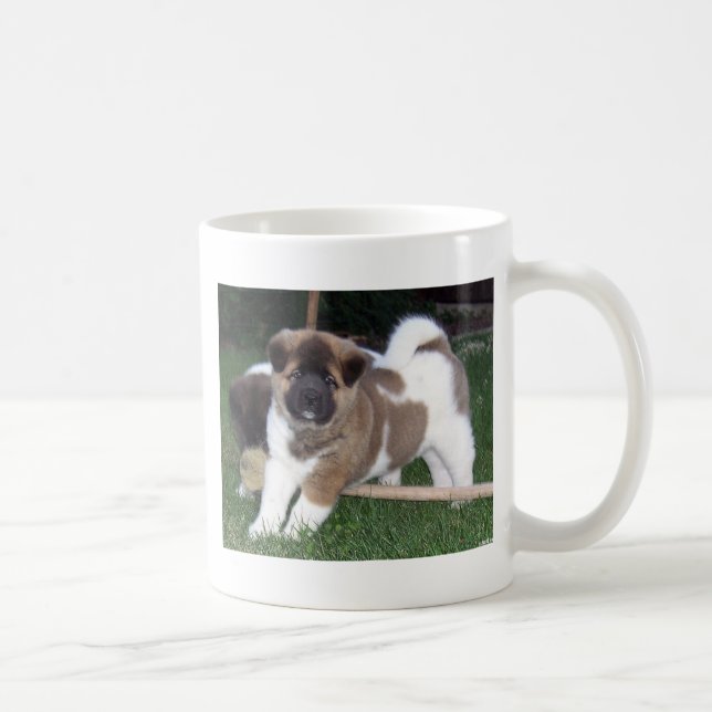 Hund för amerikanAkita valp Kaffemugg (Höger)