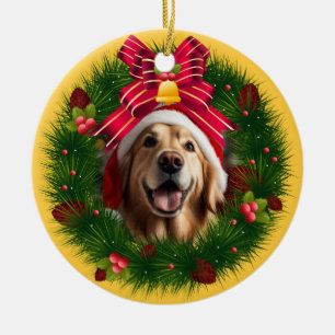 Hund för Anpassningsbar av julkrans Modern Cute Pe Julgransprydnad Keramik