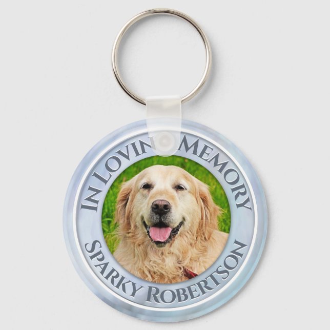 Hund för anpassningsbar / Pet Memorial Nyckelring (Framsida)