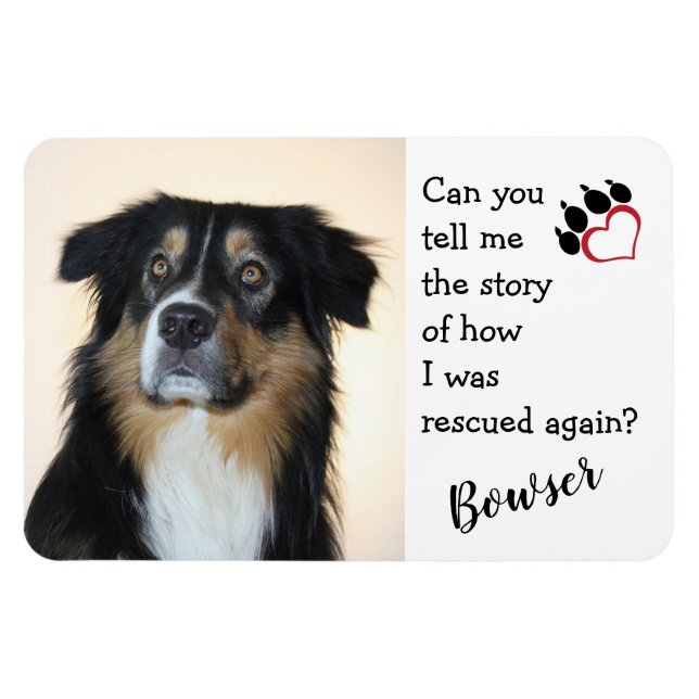 Hund för att hedra din Rädding Magnet (Horisontell)