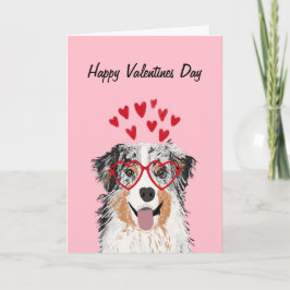Hund för Australian shepherd Blue Merle Valentines Helgkort