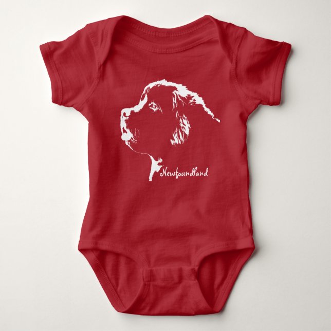 Hund för baby för Bodysuit för babyNewfoundland Tröja (Framsida)