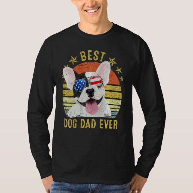 Hund för bästa Fransk Bulldog Pappa någonsin i Vin T Shirt (Framsida)