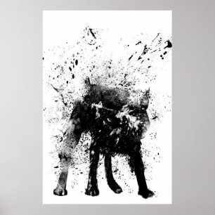 hund för blöt poster