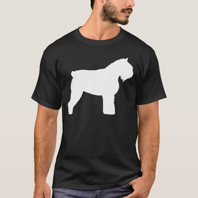 Hund för Bouvier des Flandres (i vit) Tee Shirt (Framsida)