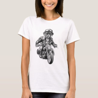 Hund för Boxer-Biker T Shirt