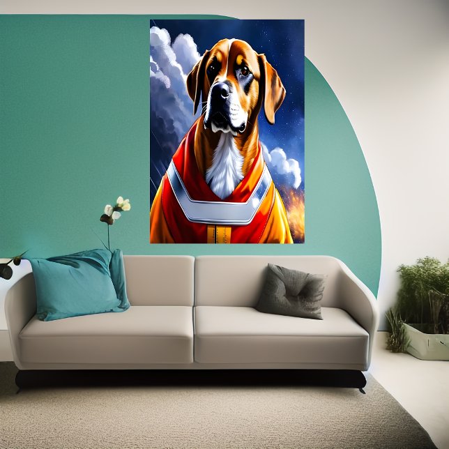 Hund för brandbekämpning | AI Art Poster (Skapare uppladdad)