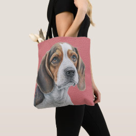 Hund FÖR BROWN & WHITE BEAUTIFUL BEAGLE Tygkasse